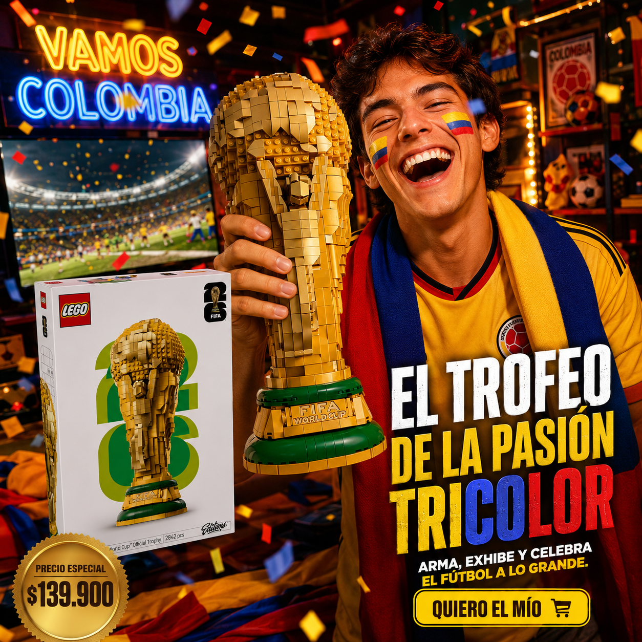 Lego Editions Trofeo Oficial Copa Mundial Fifa 2842 Piezas