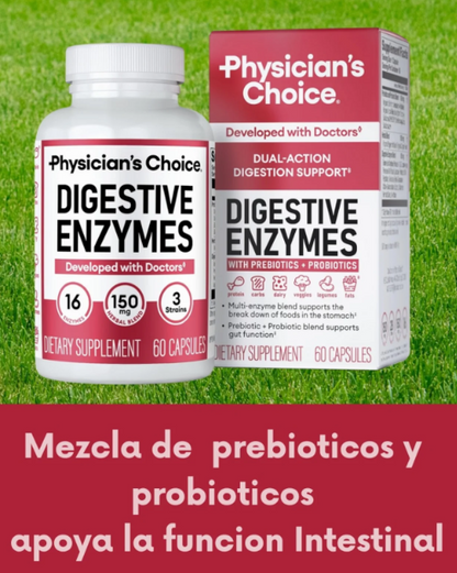Enzimas Digestivas Physician's Choice - Equilibrio Digestivo Natural