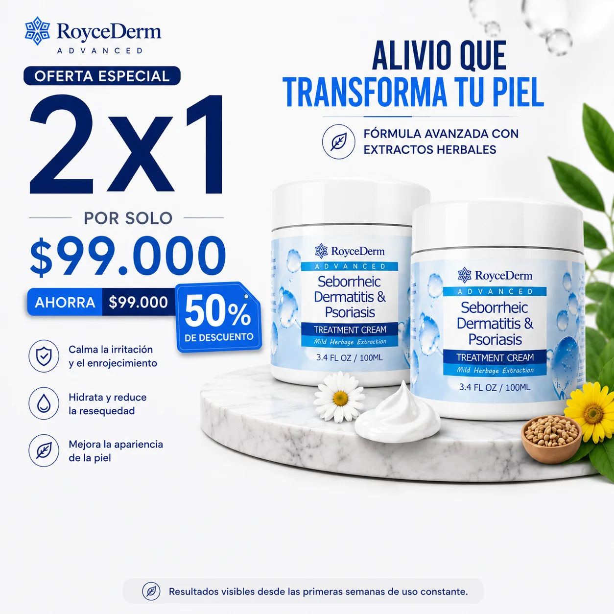 RoyceDerm Advanced™️ 100ml | Seborrheic Dermatitis & Psoriasis