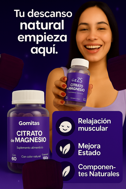 🔥 OFERTA DEL DÍA: 🔥  Gomitas de Citrato de Magnesio 💤