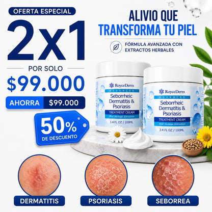 RoyceDerm Advanced™️ 100ml | Crema para piel con resequedad, descamación y enrojecimiento