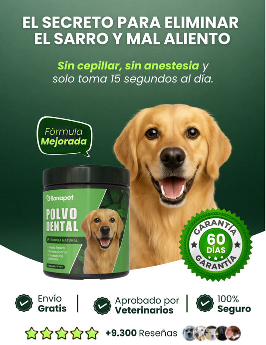 Bonapet®: Polvo dental cuidado contra el sarro de nuestros peluditos 🐶
